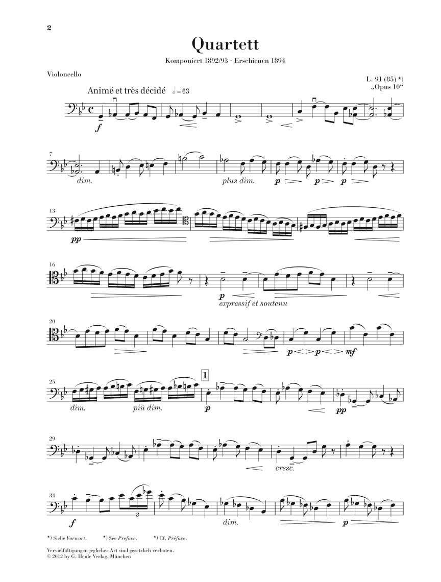 Debussy String Quartet