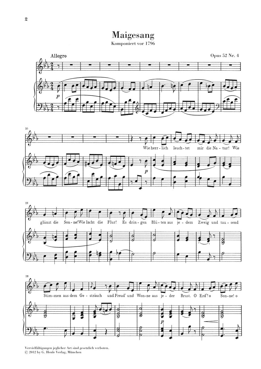 Beethoven Goethe Songs