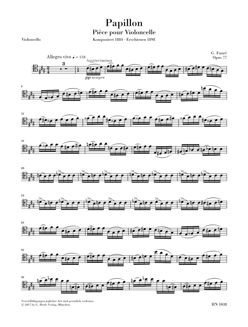 Faure Papillon Op. 77