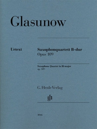 Glazunov: Saxophone Quartet in B-flat Major, Op. 109 Set of Parts