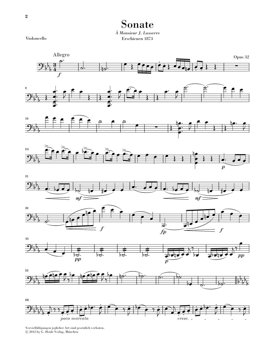 Saint-Saens Sonata No. 1 in C minor Op. 32