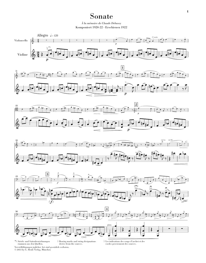 Ravel Sonata for Violin and Violoncello