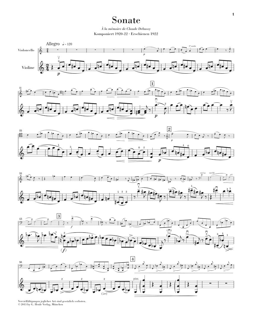 Ravel Sonata for Violin and Violoncello