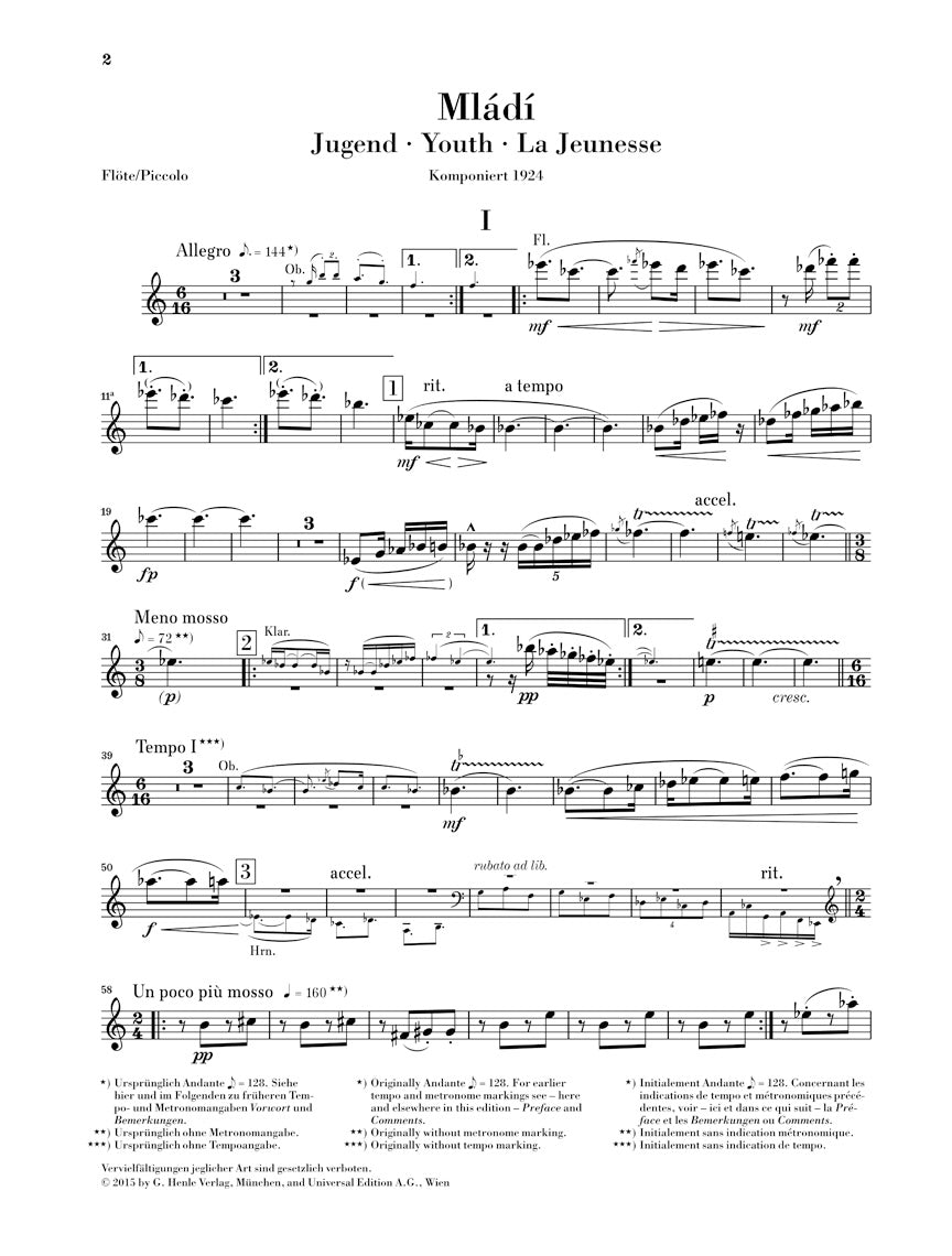 Janacek Mladi (Youth) - Suite for Wind Instruments