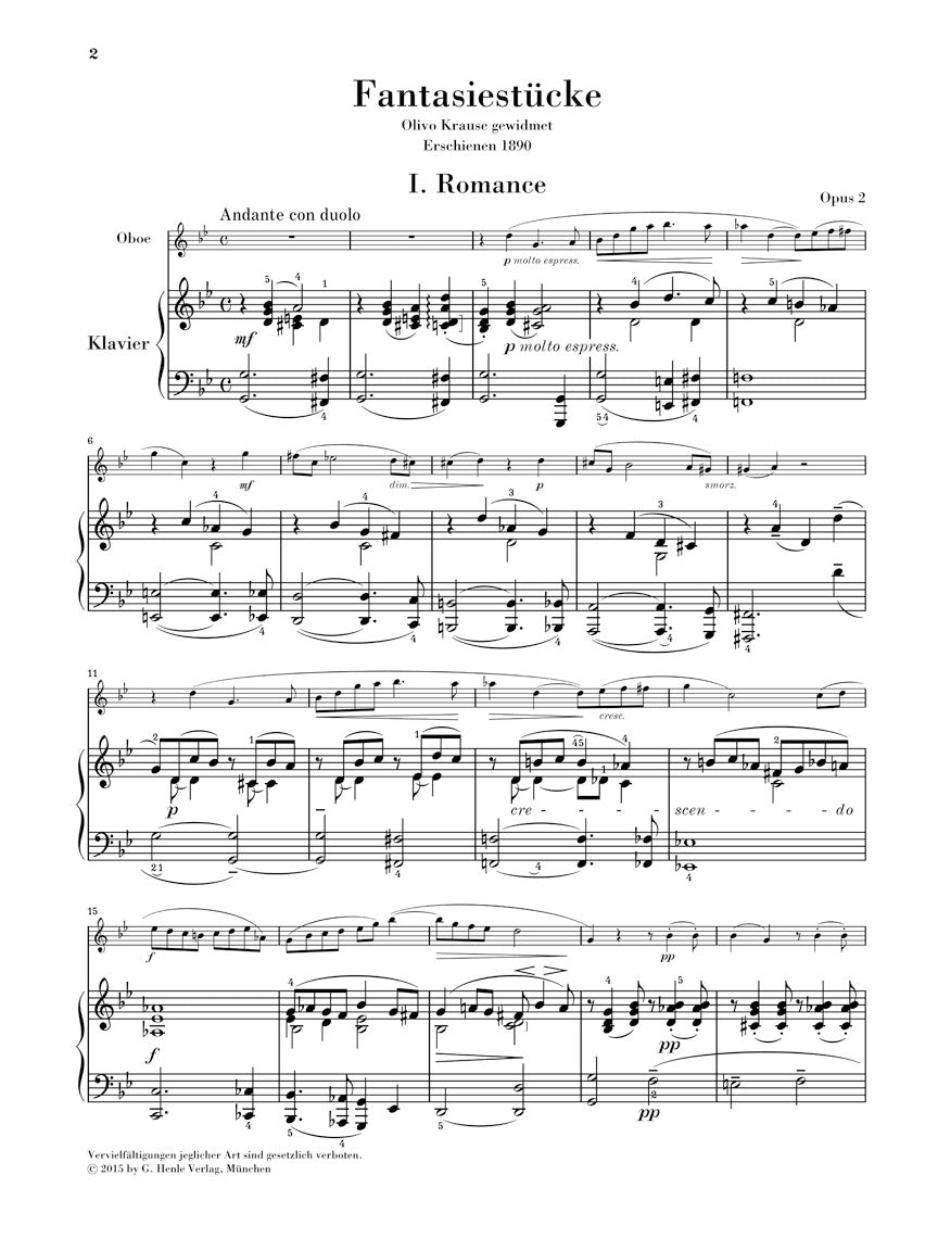 Nielsen Fantasy Pieces Op. 2