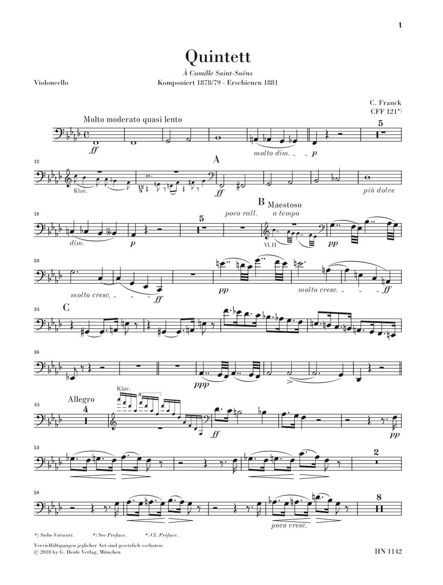 Franck Piano Quintet in f minor