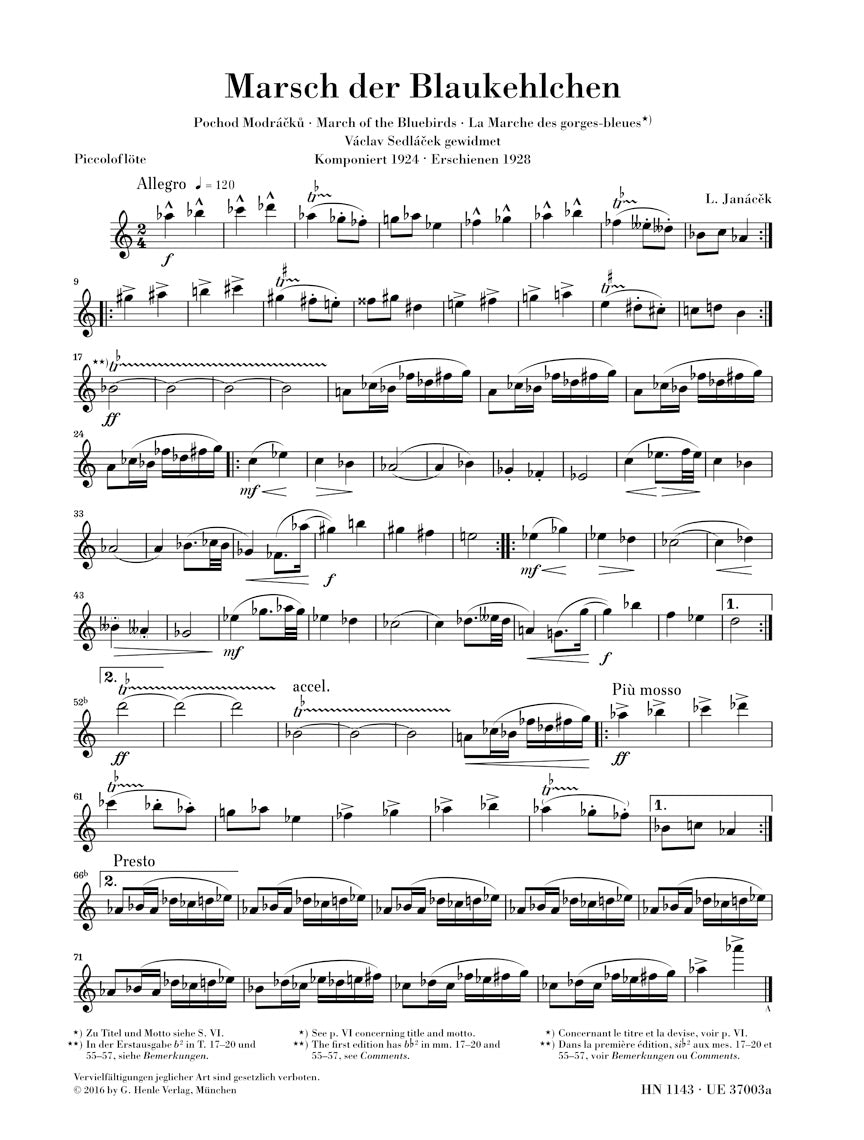 Janacek March of the Bluebirds