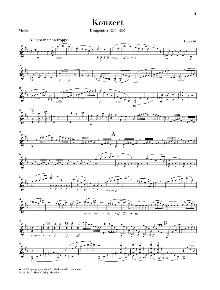 Beethoven Violin Concerto in D major Opus 61 (Gidon Kremer Edition)