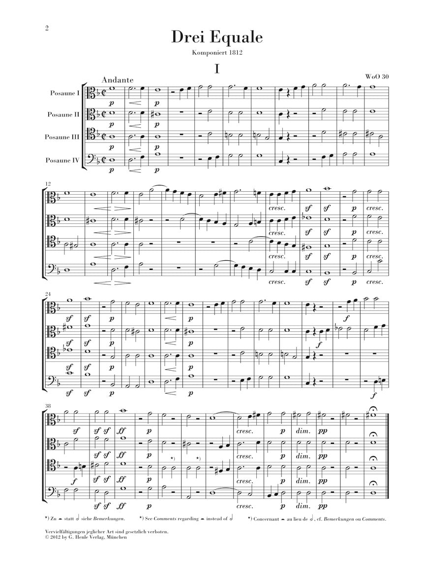 Beethoven - Three Equali WoO 30 Four Trombones