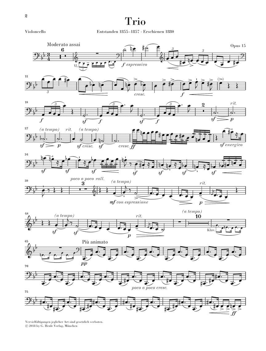 Smetana Piano Trio in g minor Opus 15