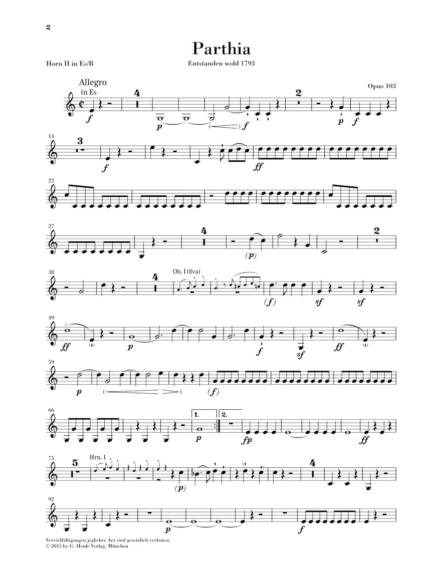 Beethoven Parthia Opus 103 and Rondo WoO 24