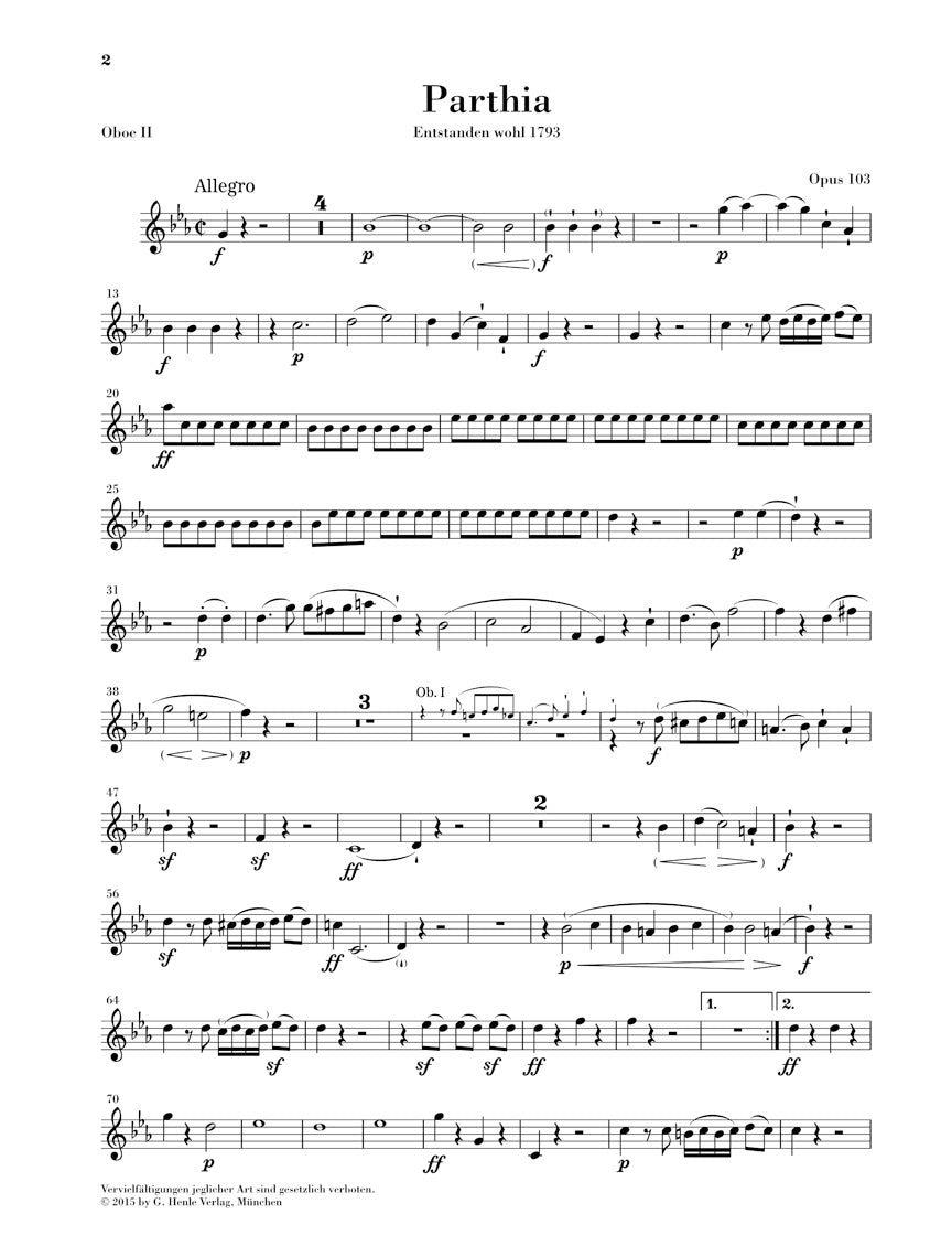 Beethoven Parthia Opus 103 and Rondo WoO 24