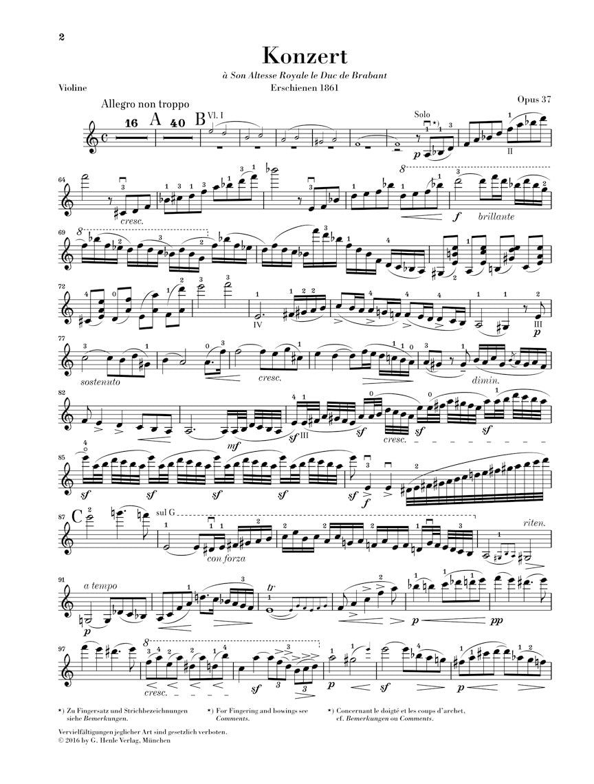Vieuxtemps Violin Concerto No. 5 in A minor, Op. 37