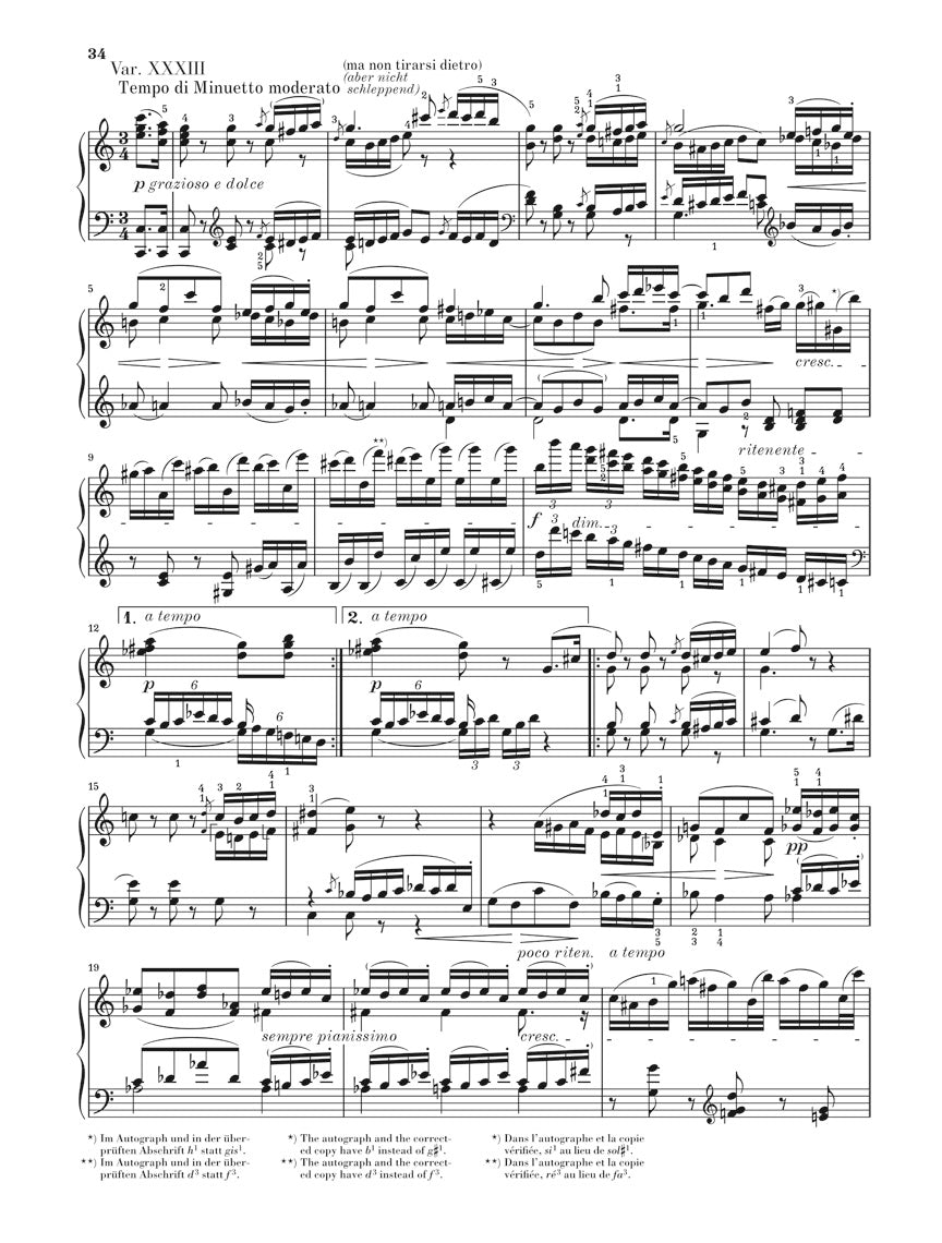Beethoven Diabelli Variations Opus 120