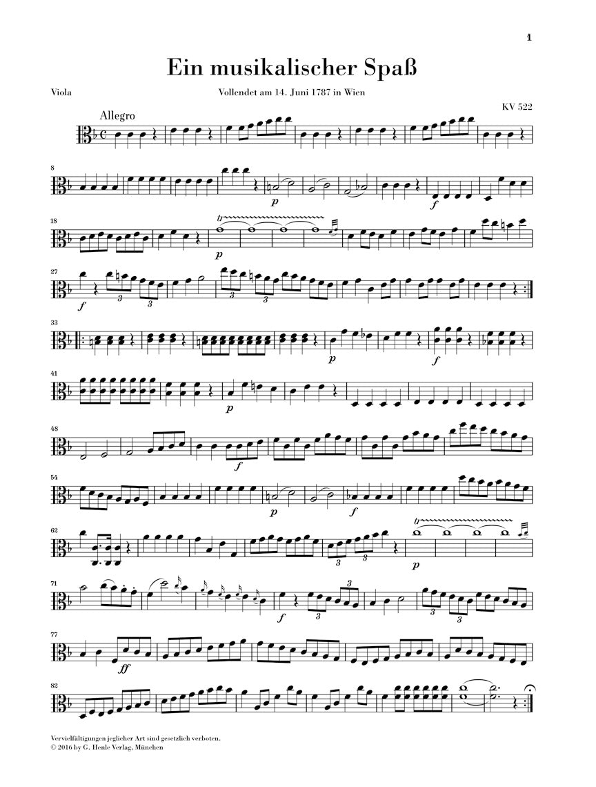 Mozart A Musical Joke K 522