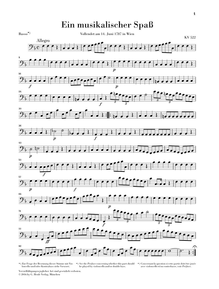 Mozart A Musical Joke K 522