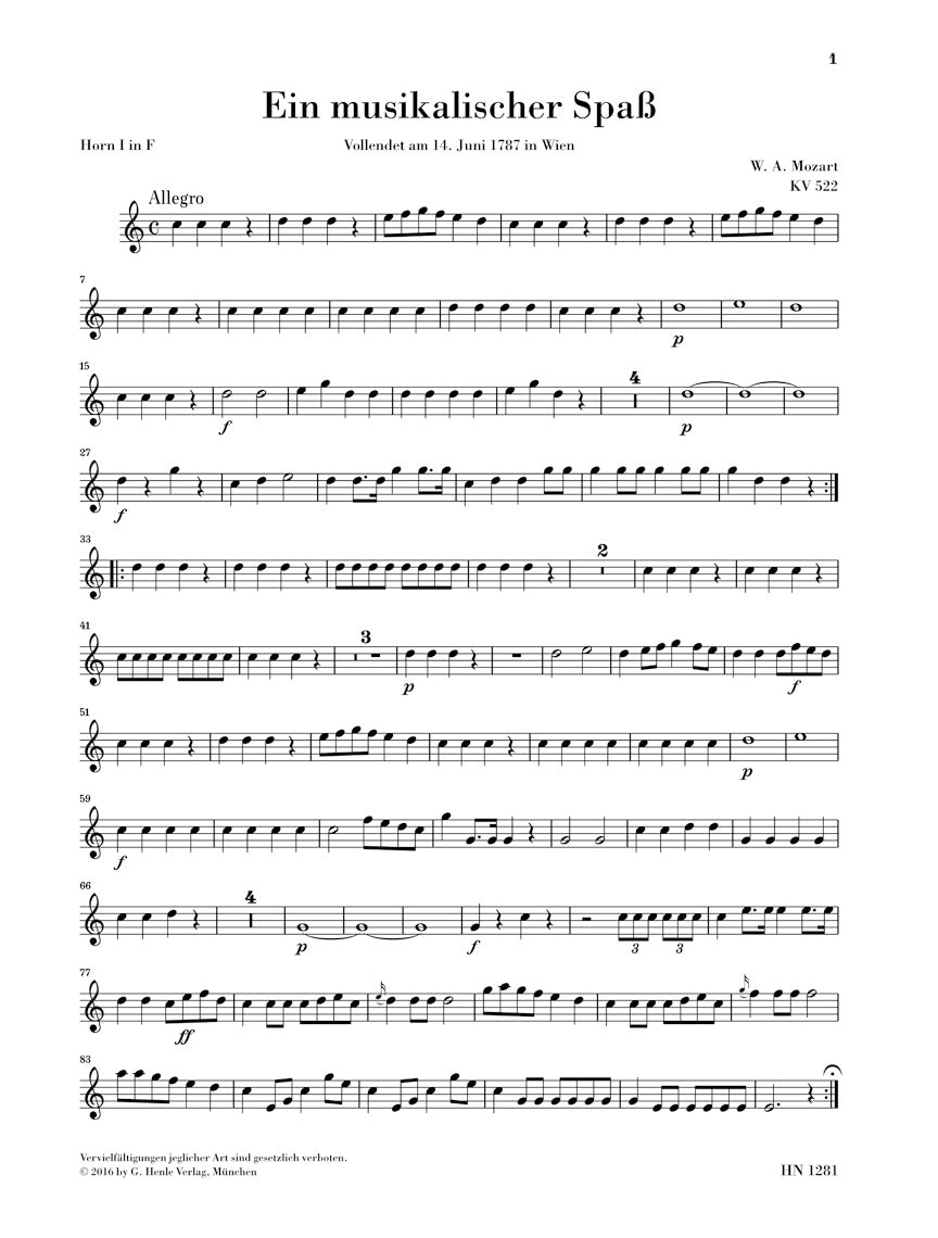 Mozart A Musical Joke K 522