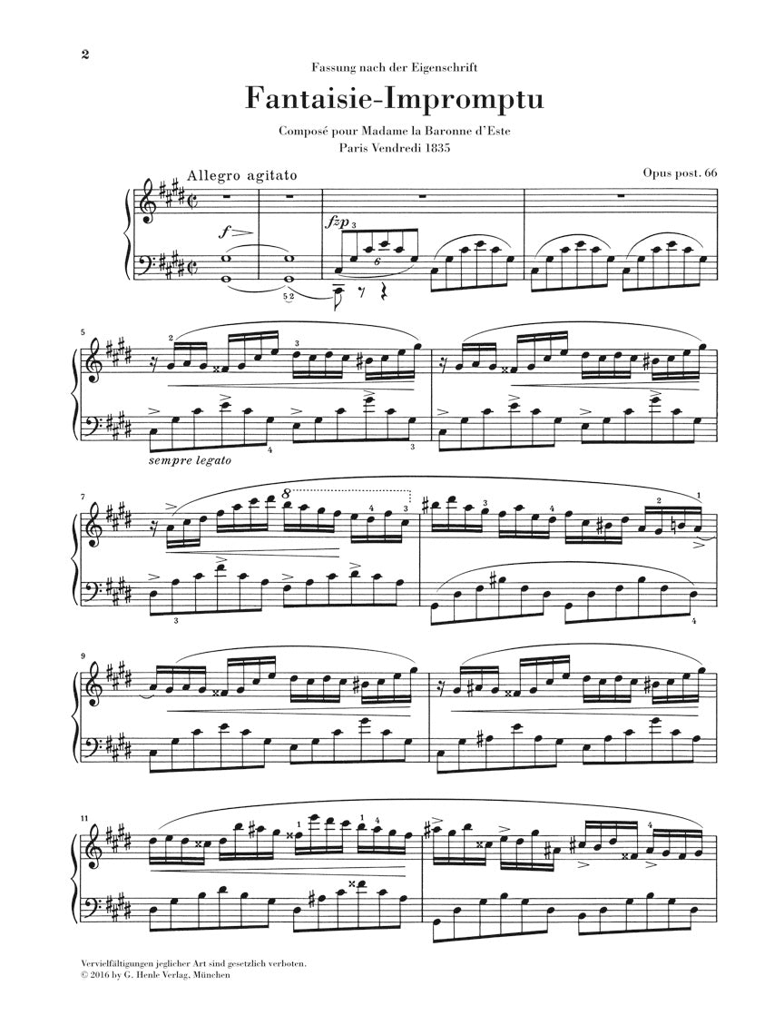 Chopin Fantaisie-impromptu in C sharp minor Opus Posthumous 66