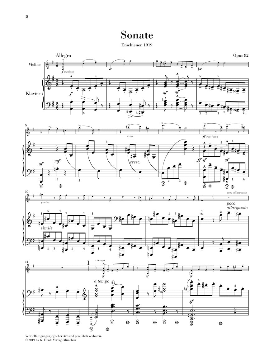 Elgar Violin Sonata Op. 82