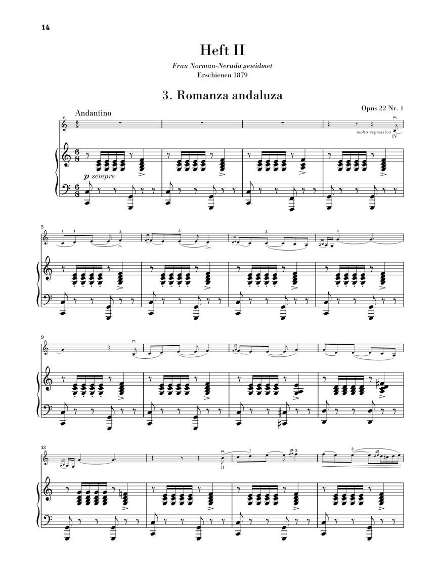 Sarasate Spanish Dances for Violin and Piano