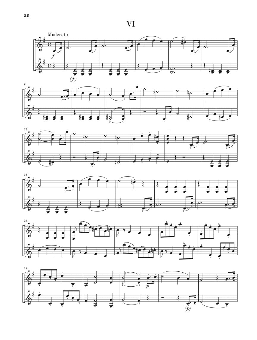 Pleyel Six Little Duets Op. 8 Two Violins