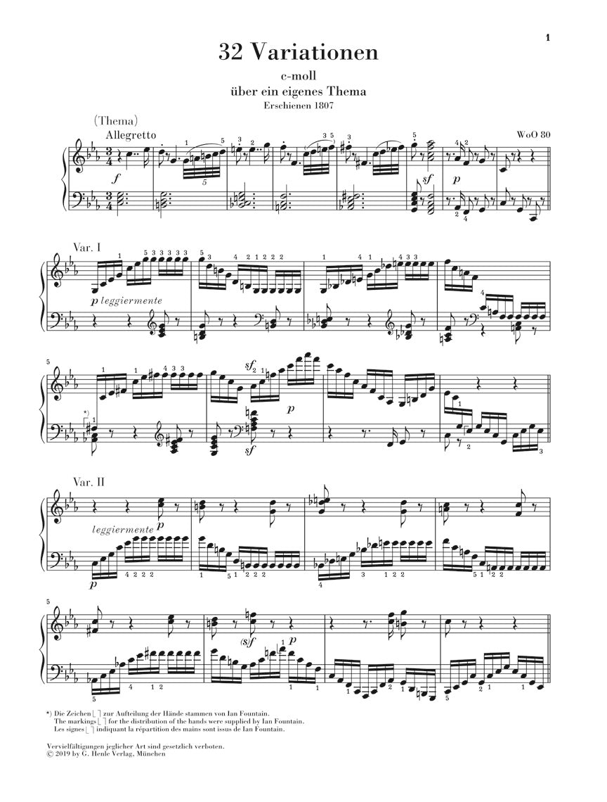 Beethoven 32 Variations in C minor Woo 80