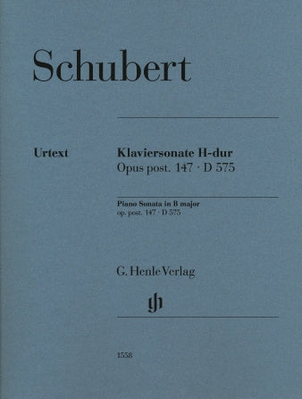 Schubert Piano Sonata B Major Op. Post 147, D 575