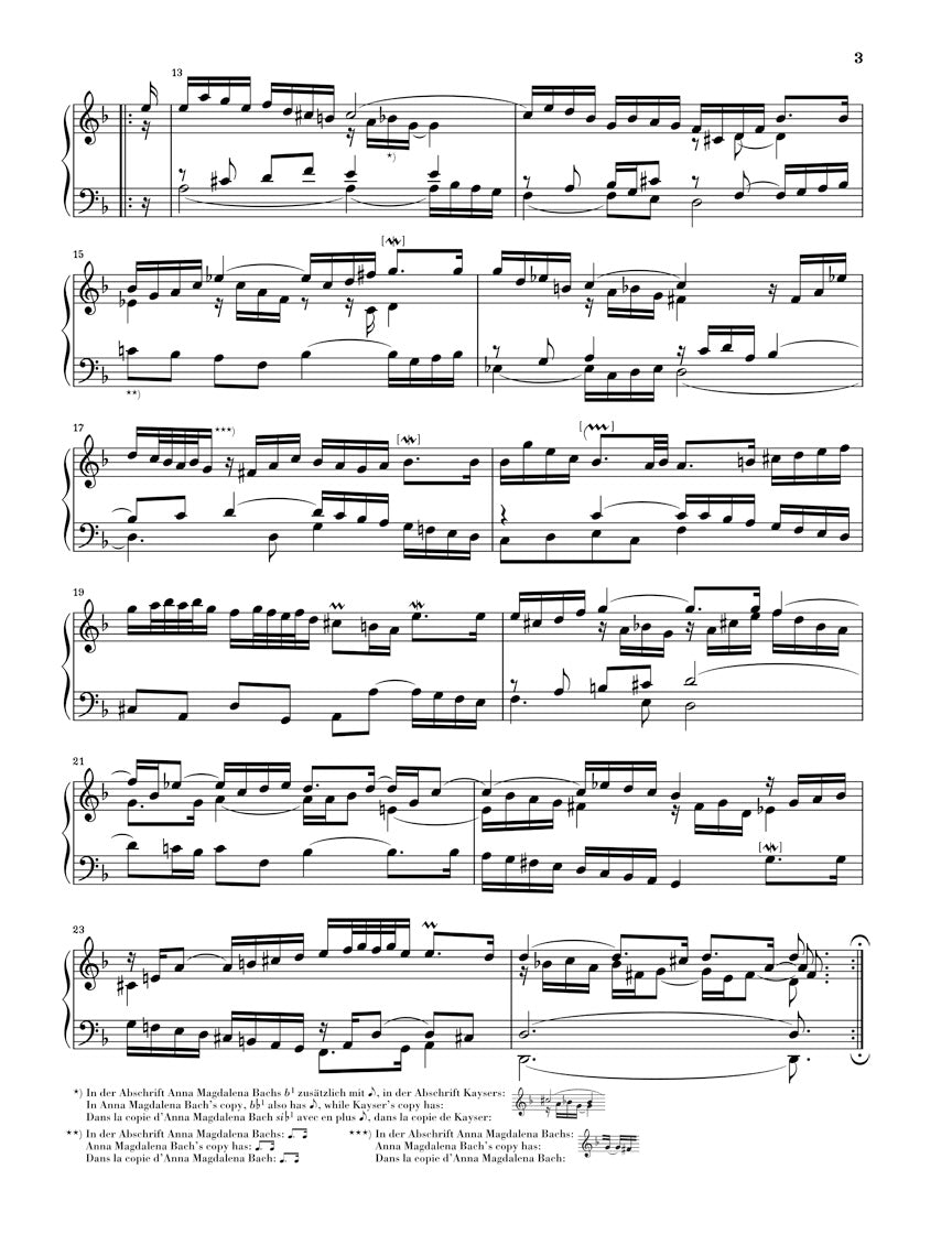 Bach French Suites BWV 812-817 (Without Fingerings)