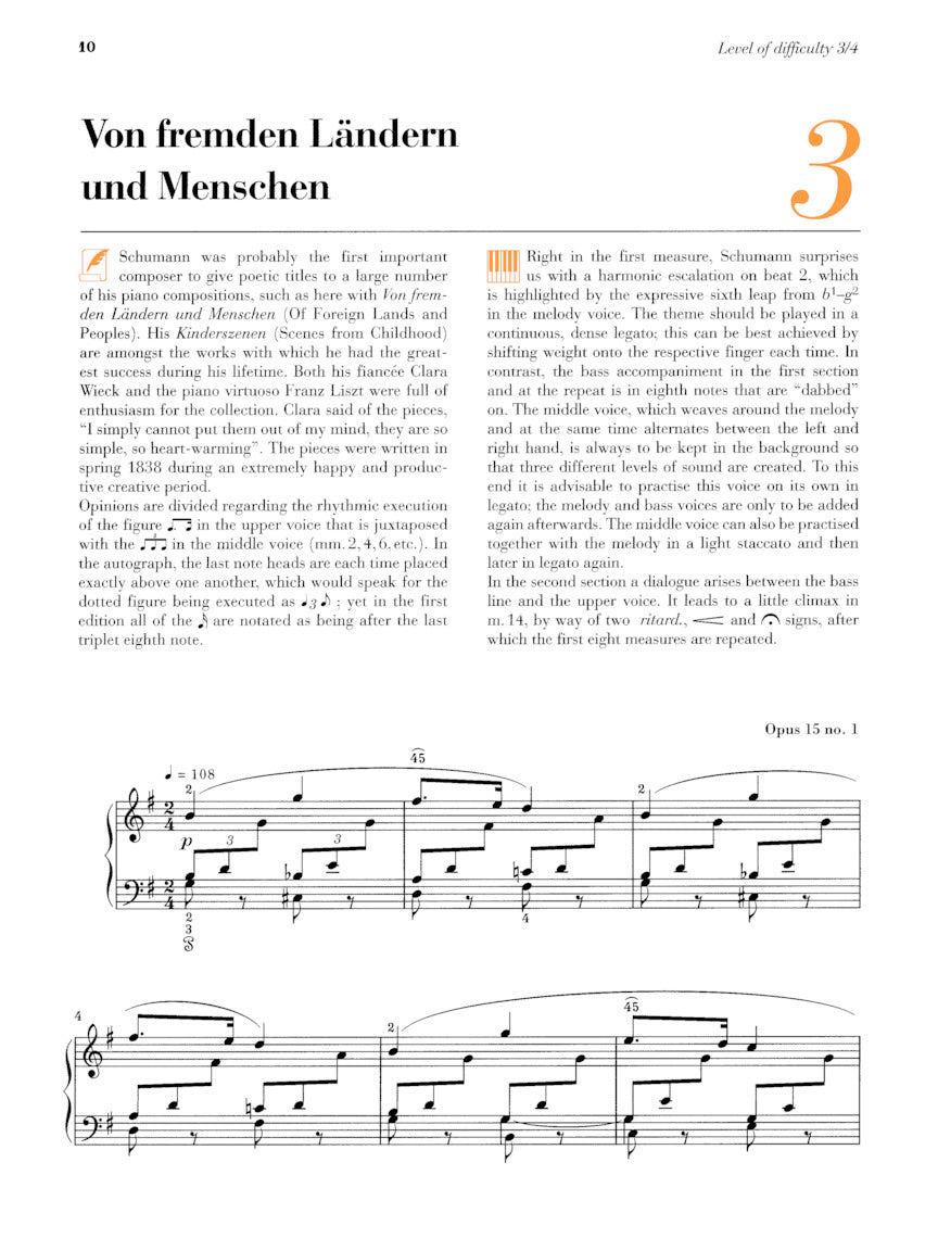 Schumann - At the Piano - 17 Well-Known Original Pieces With practical Comments