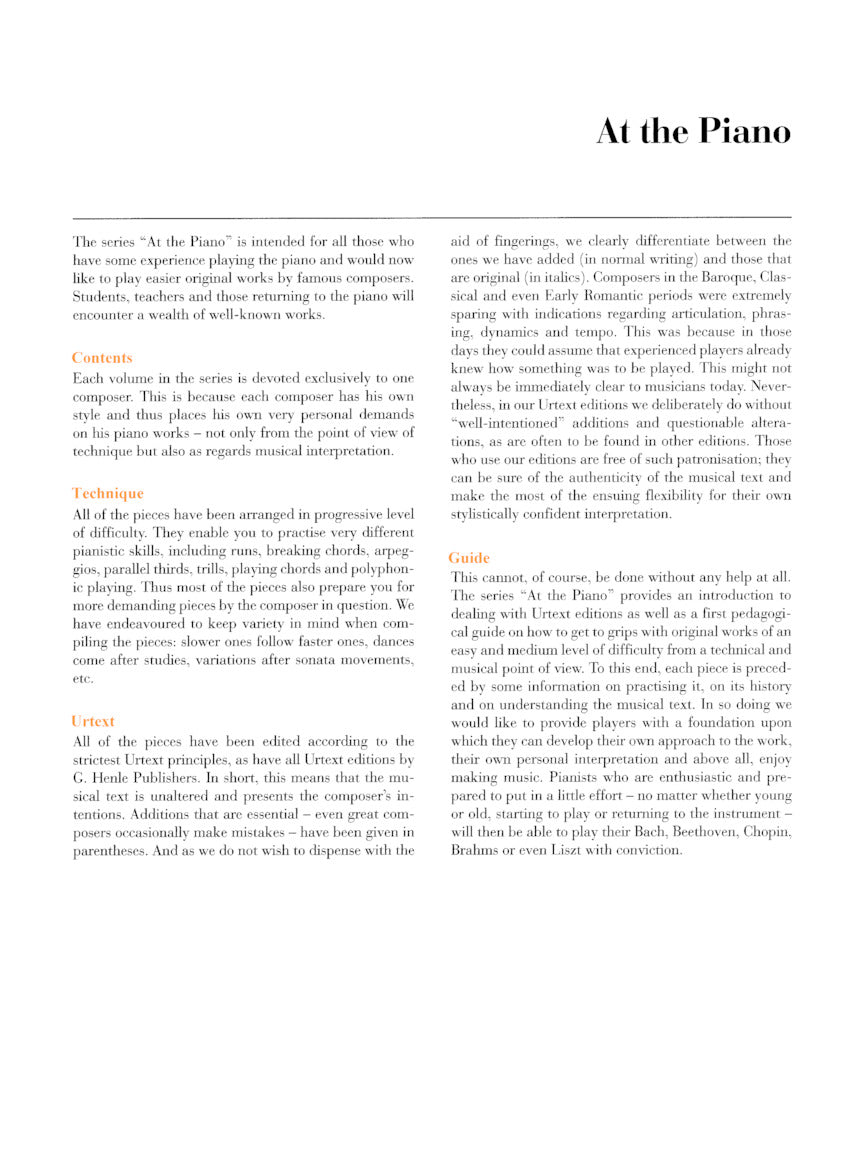 Schubert - At the Piano