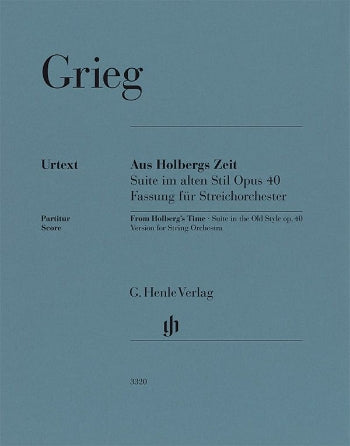 Grieg: From Holberg's Time Op. 40 (Score)