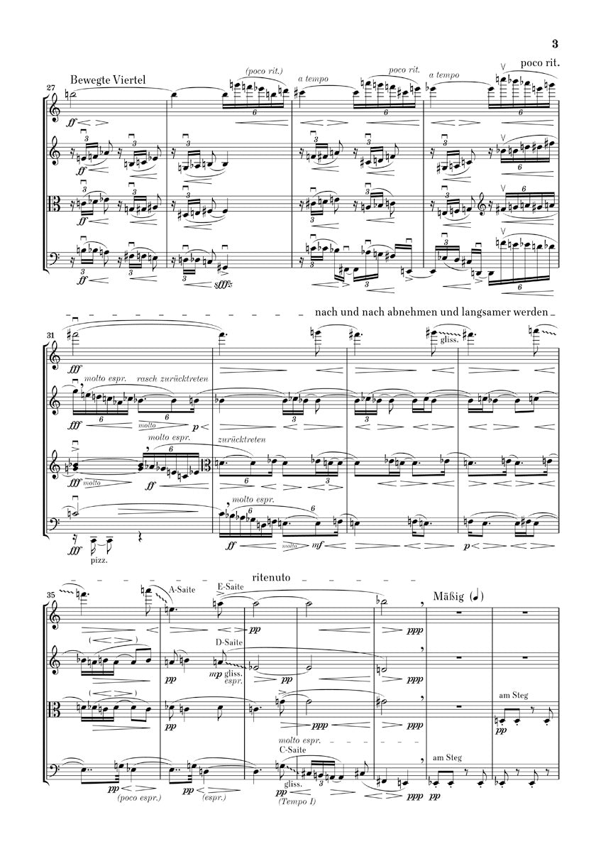 Berg: String Quartet, No. 3 (Study Score)