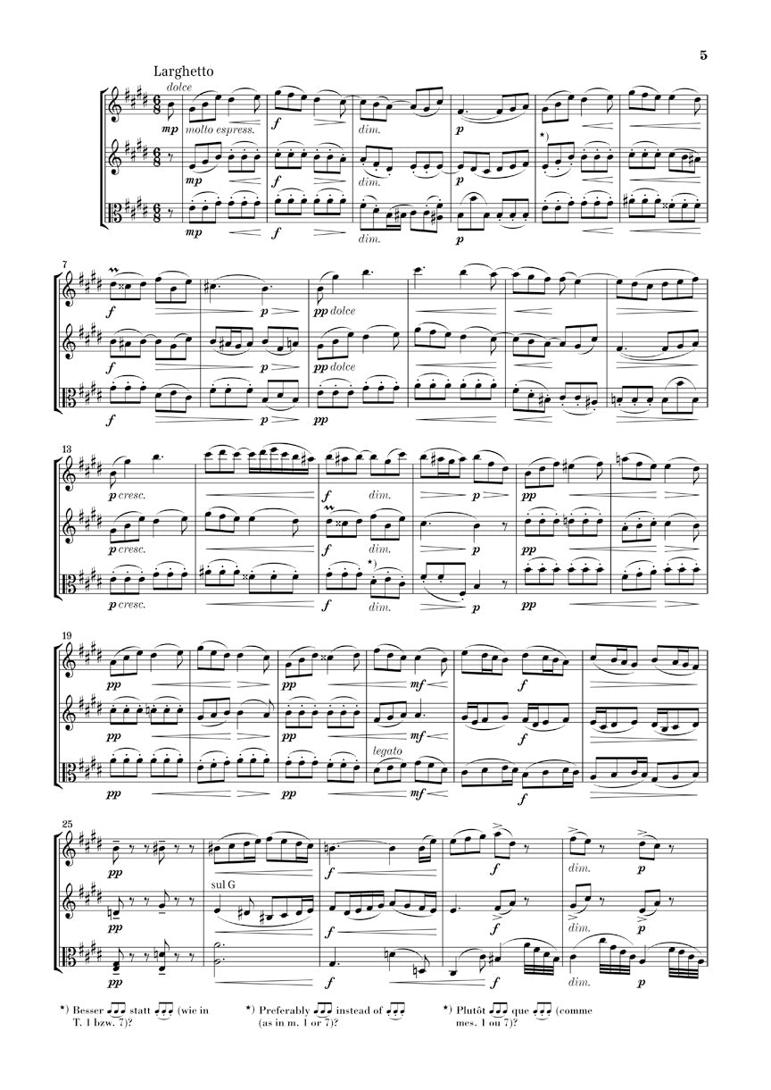 Dvořák: Terzetto in C Major, Op. 74 for Two Violins and Viola (Study Score)