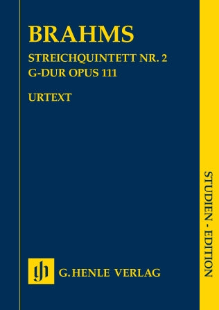 Brahms String Quintet No. 2 in G - Study Score