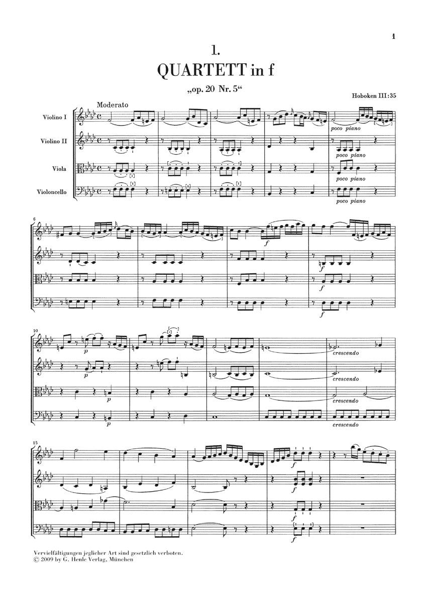 Haydn String Quartets Book IV Op. 20 (Sun Quartets)