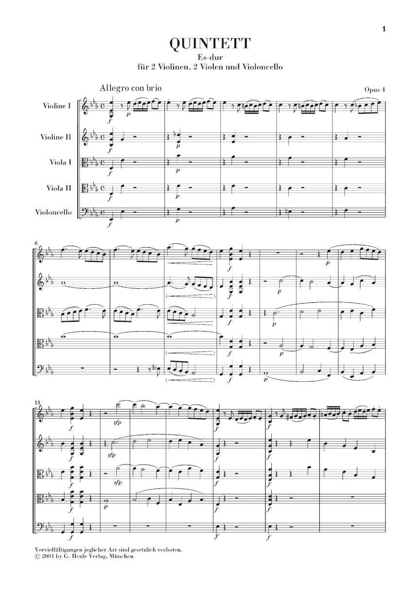 Beethoven String Quintets Study Score