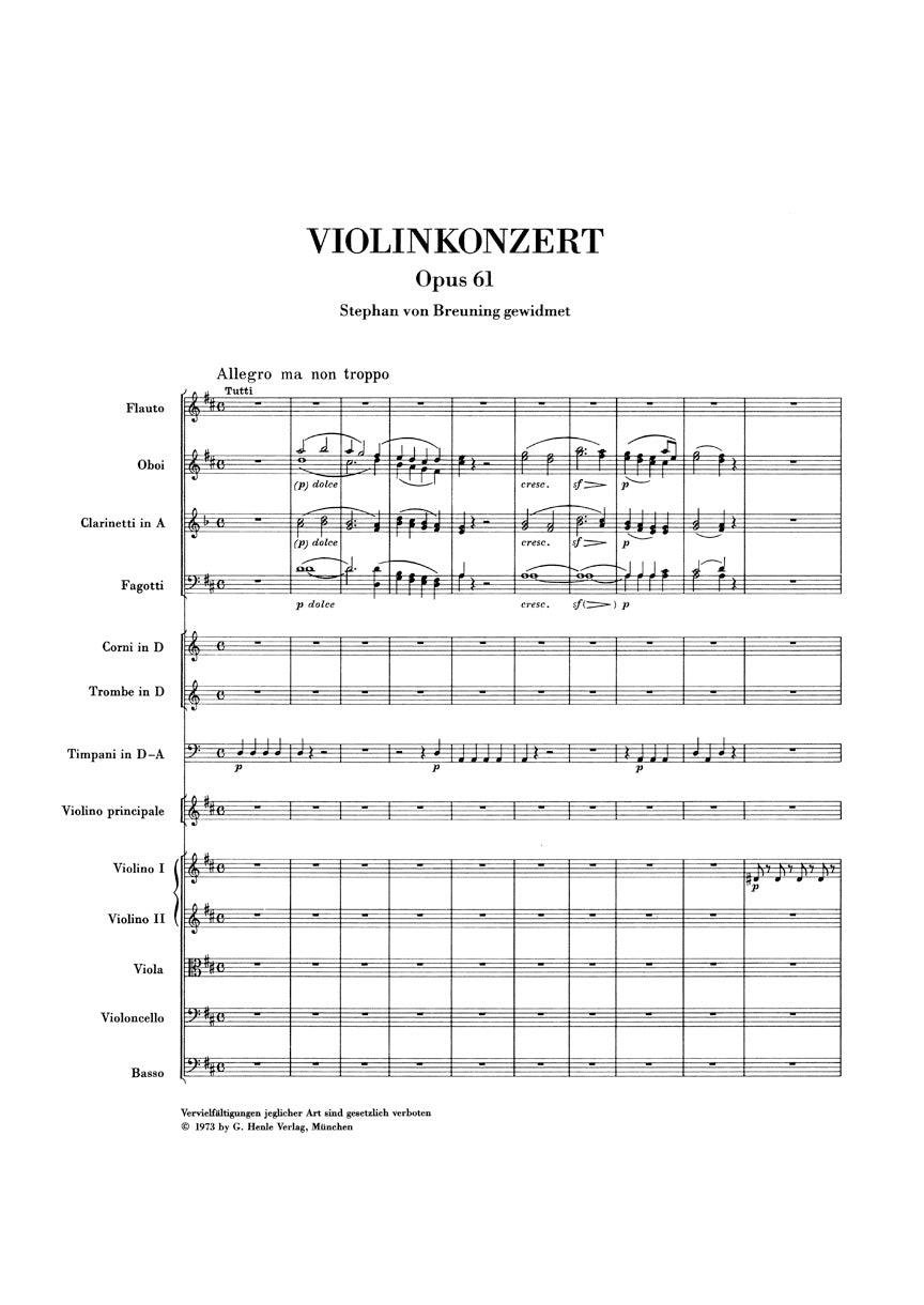 Beethoven Violin Concerto in D major Opus 61