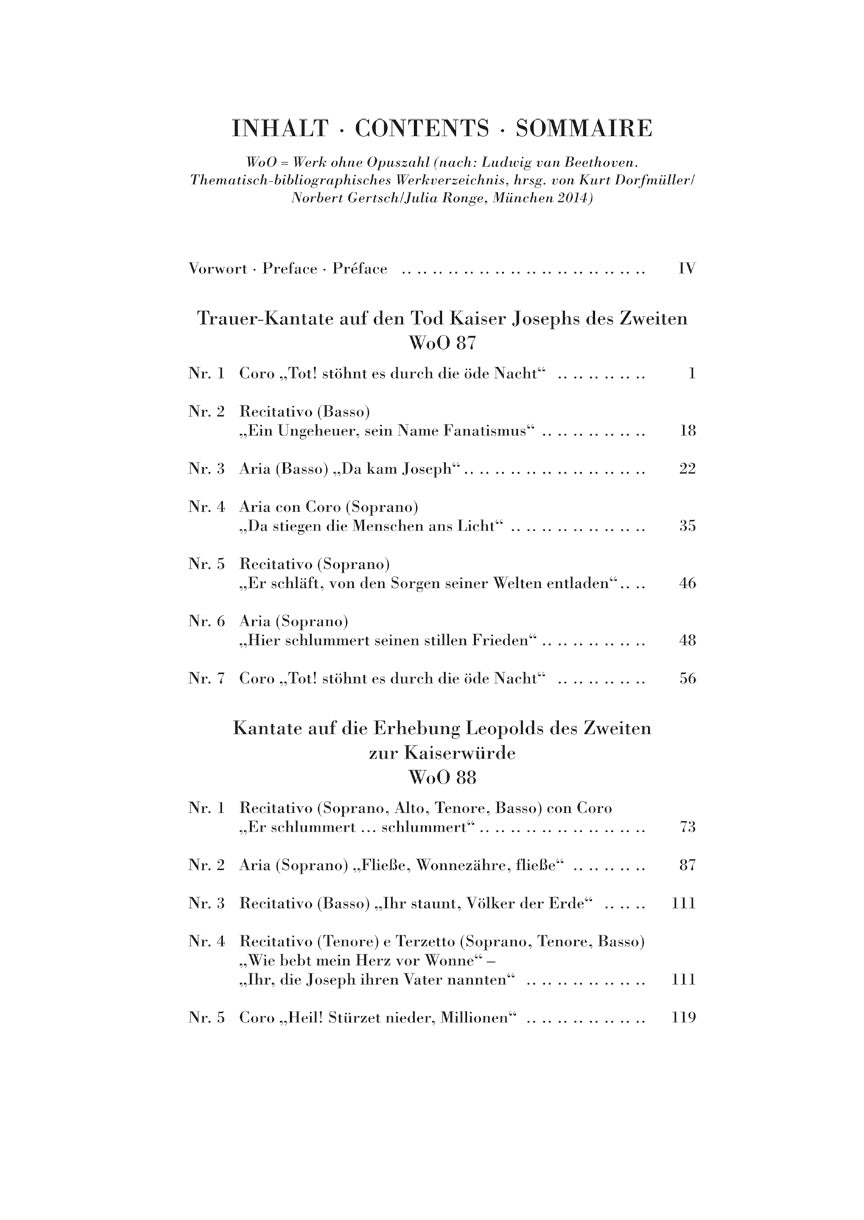 Beethoven Cantatas Chorus and Orchestra Study Score