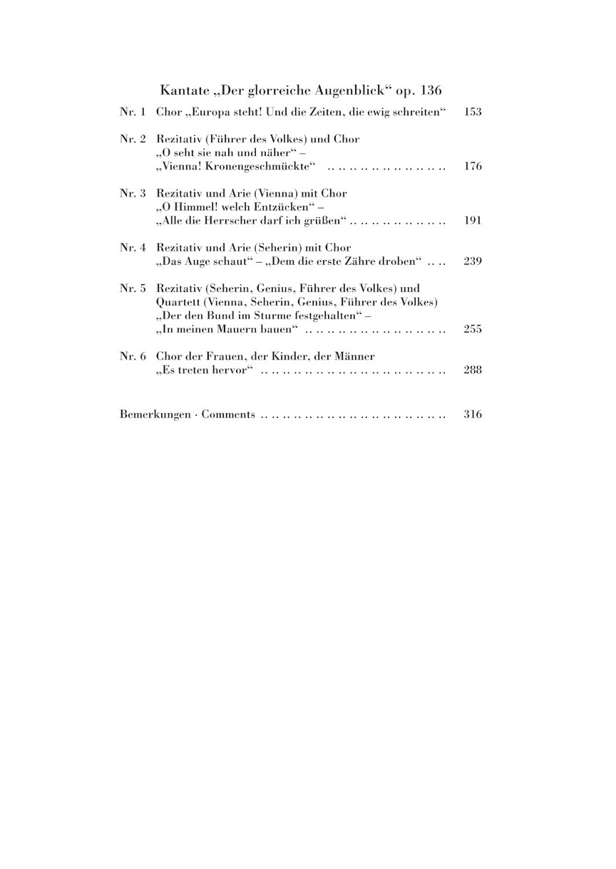 Beethoven Cantatas Chorus and Orchestra Study Score