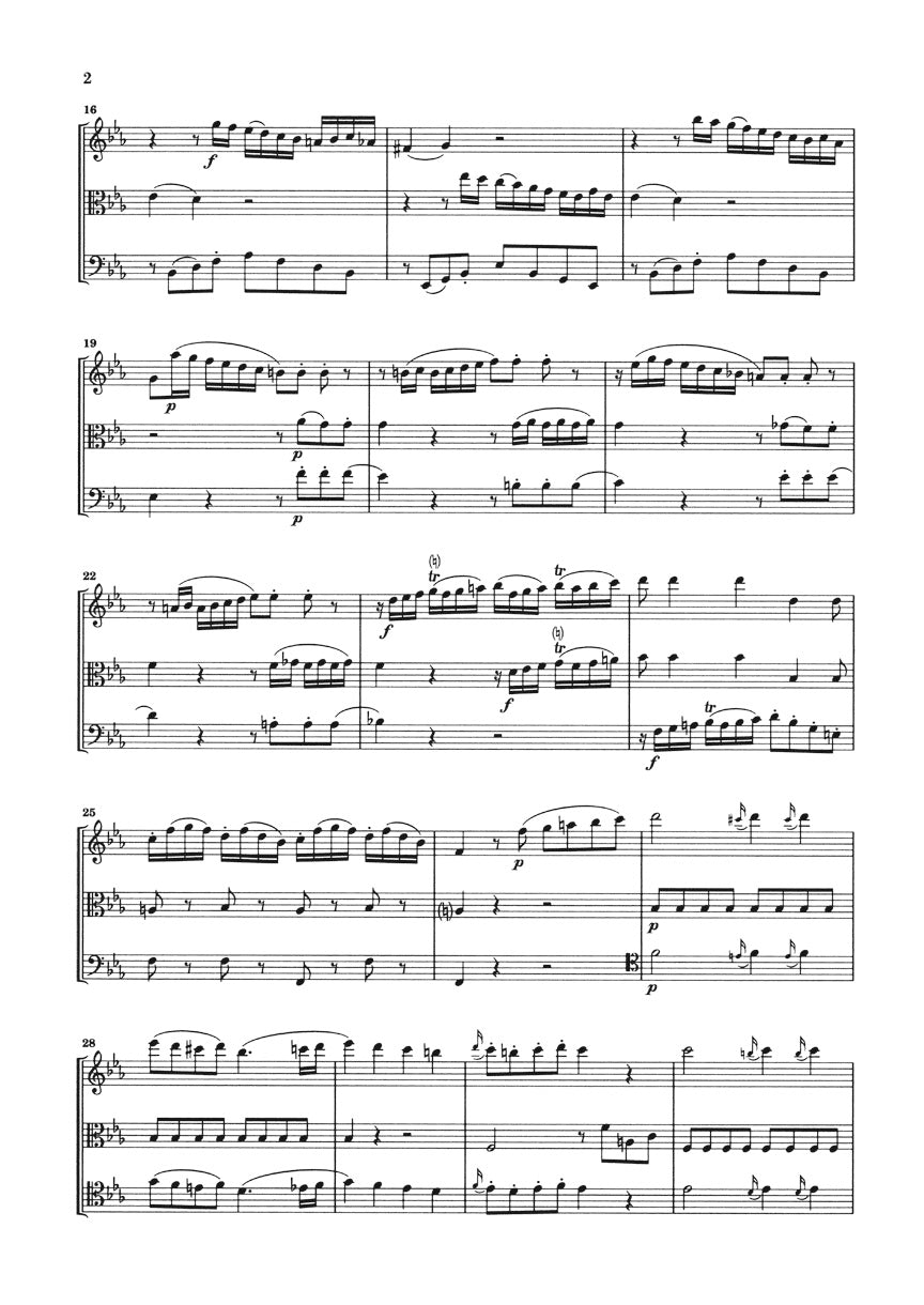 Mozart String Trio E Flat Major K.563