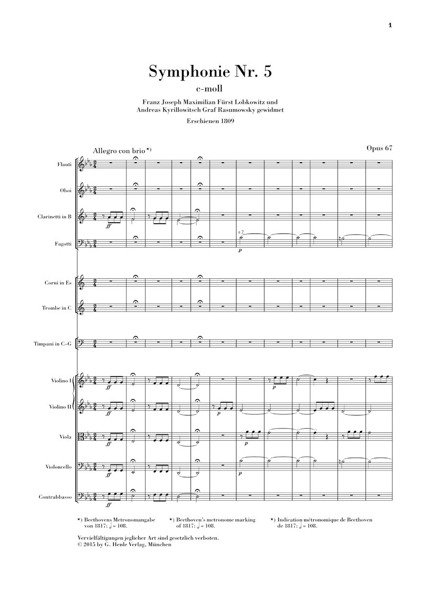 Beethoven Symphony No. 5 in C Minor, Op. 67