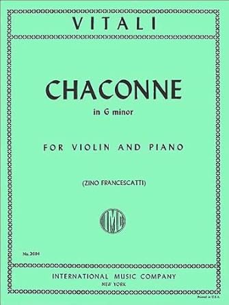 Vitali Chaconne in G minor for Violin