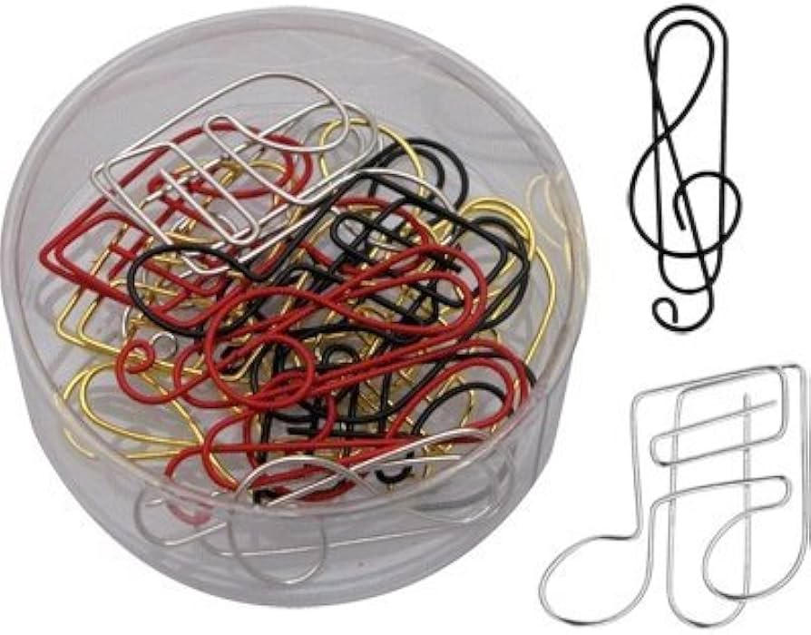 G-Clef and Eighth Note Paper Clip Set