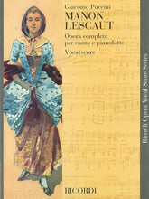 Puccini Manon Lescaut Vocal Score