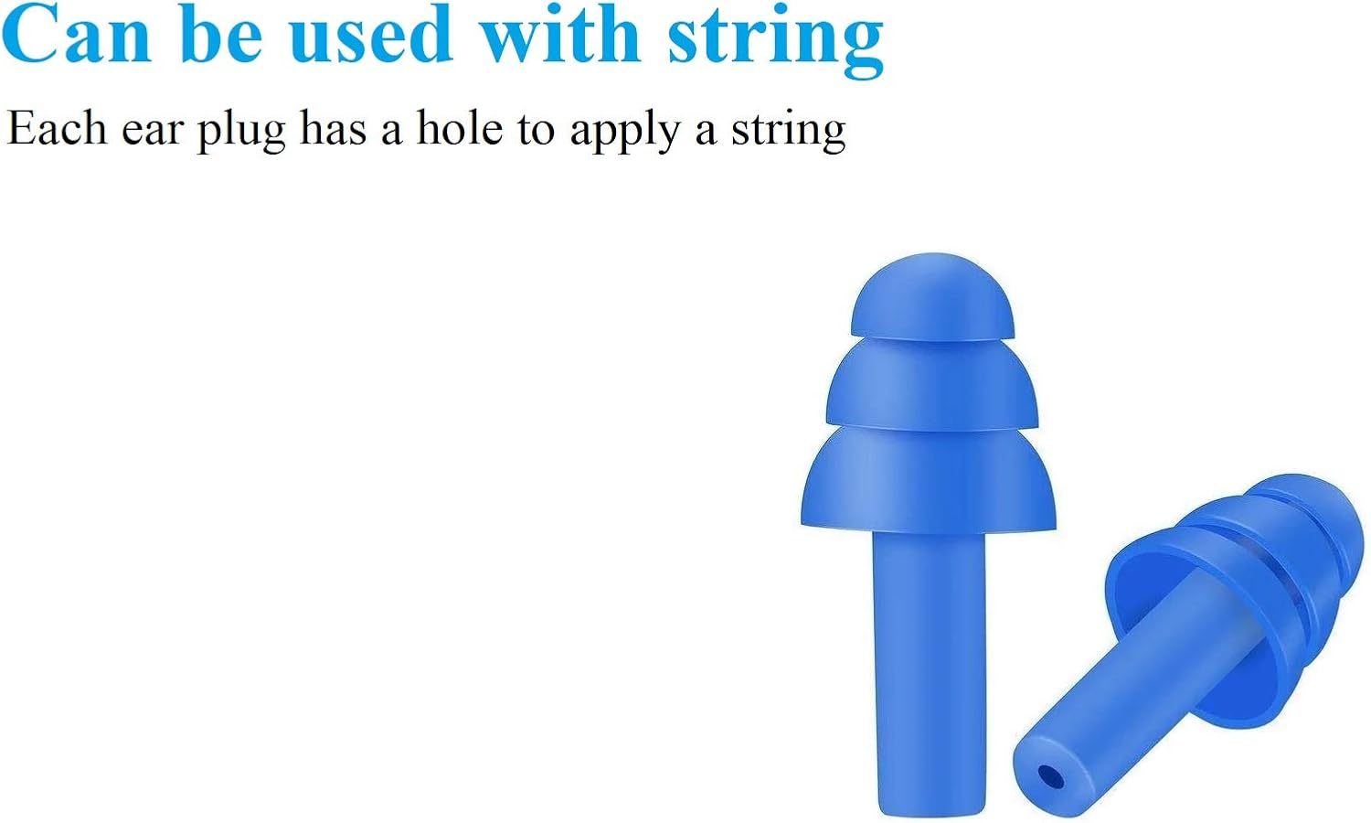 Ear Plugs: Silicone with Case (NRR: 25dB/SNR- 28dB Noise Reduction)