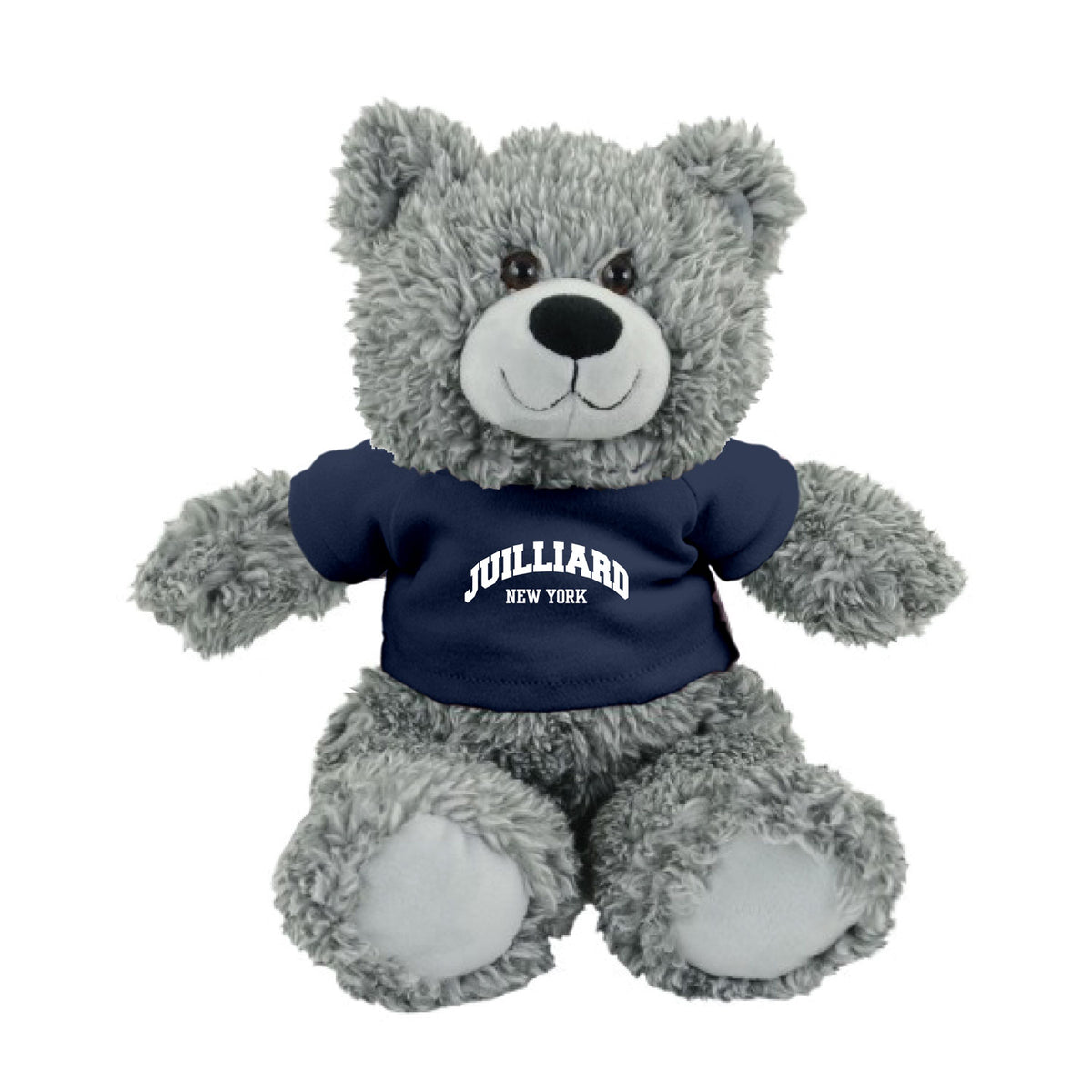 Teddy Bear Gray: plush with navy Juilliard t-shirt