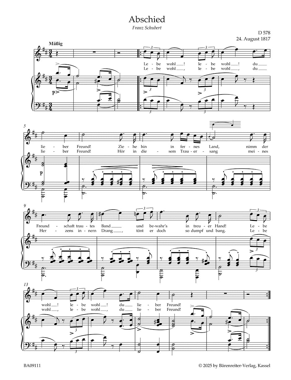 Schubert: Lieder - Volume 11