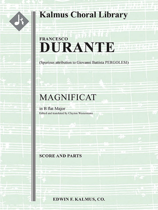 Durante: Magnificat in B-flat [Spurious attribution to Pergolesi]