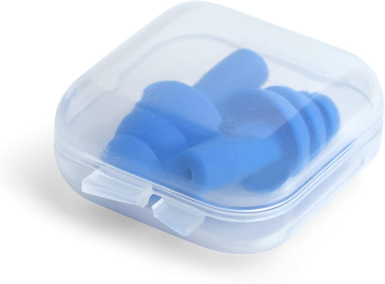 Ear Plugs: Silicone with Case (NRR: 25dB/SNR- 28dB Noise Reduction)