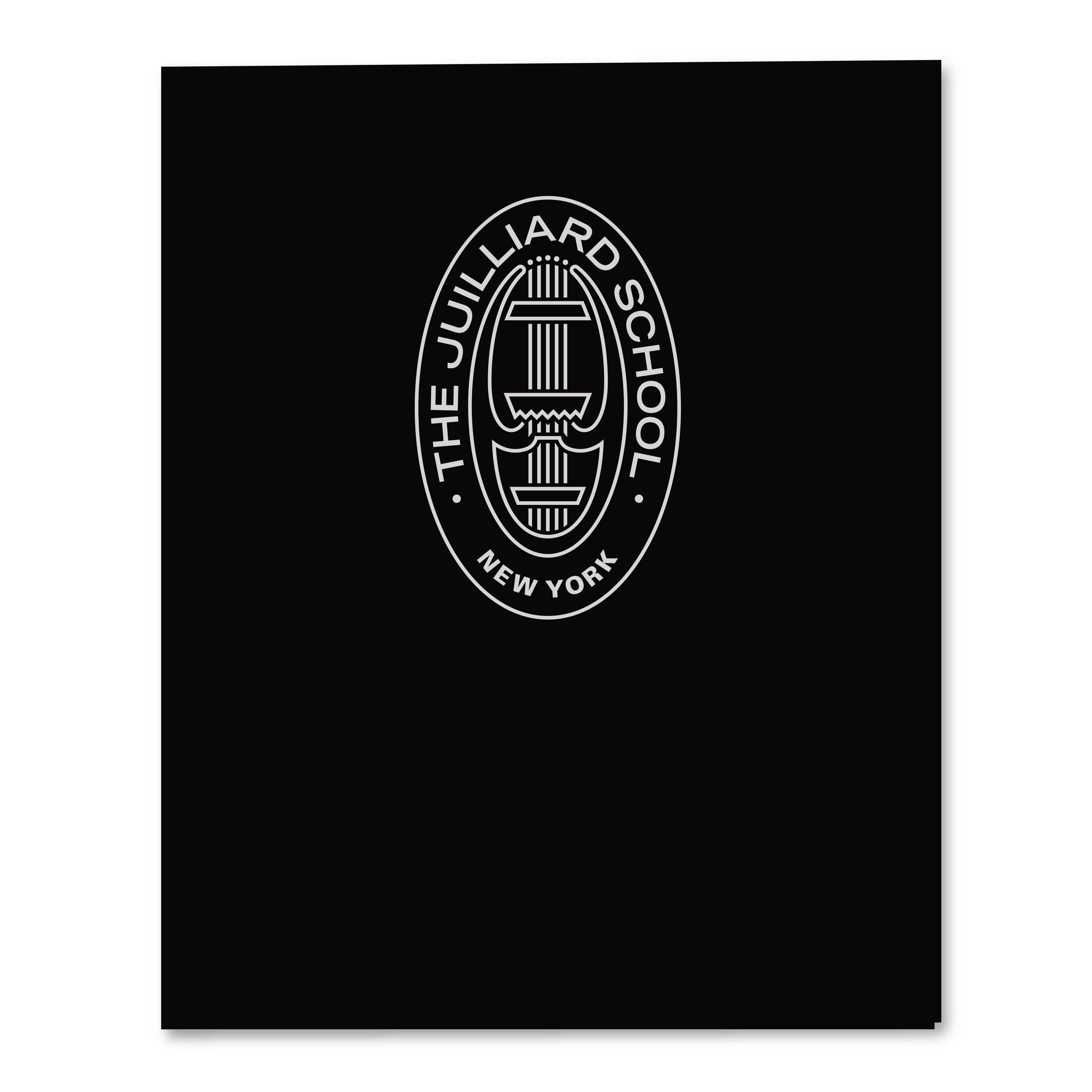 Folder: Juilliard satin finish - seal foil printed on center